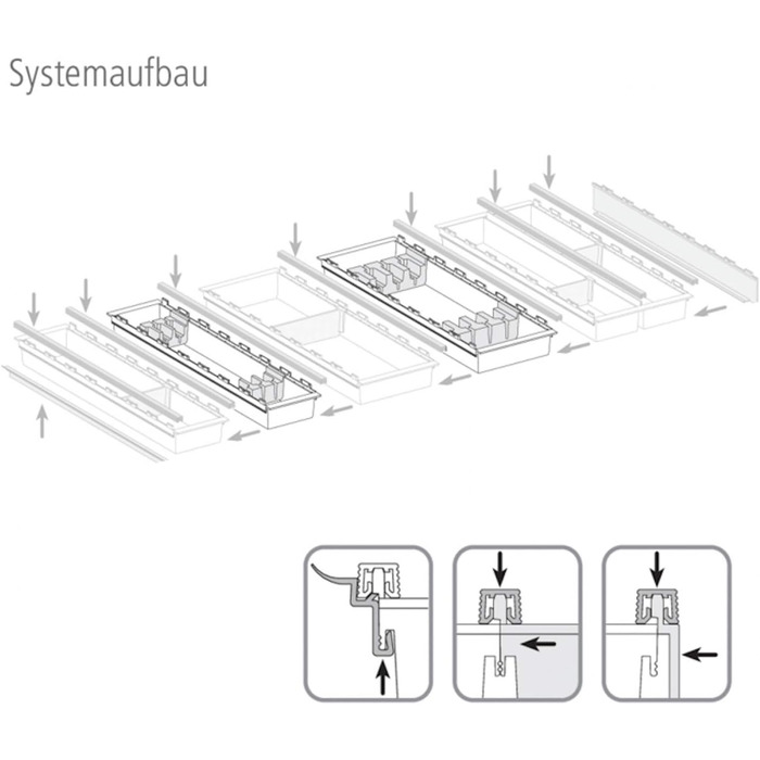 Лоток для столових приборів Sotech Cuisio 500 мм напівпрозорий сірий для Legrabox