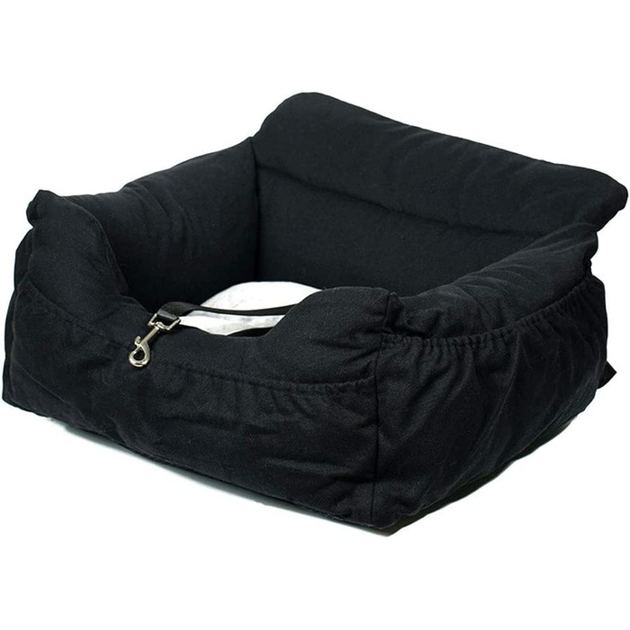Автокрісло і ліжко NIBESSER 2-в-1 для собак, водонепроникне і нековзне, сидіння-бустер для кішок, знімний чохол і подушка Тип 1-чорний