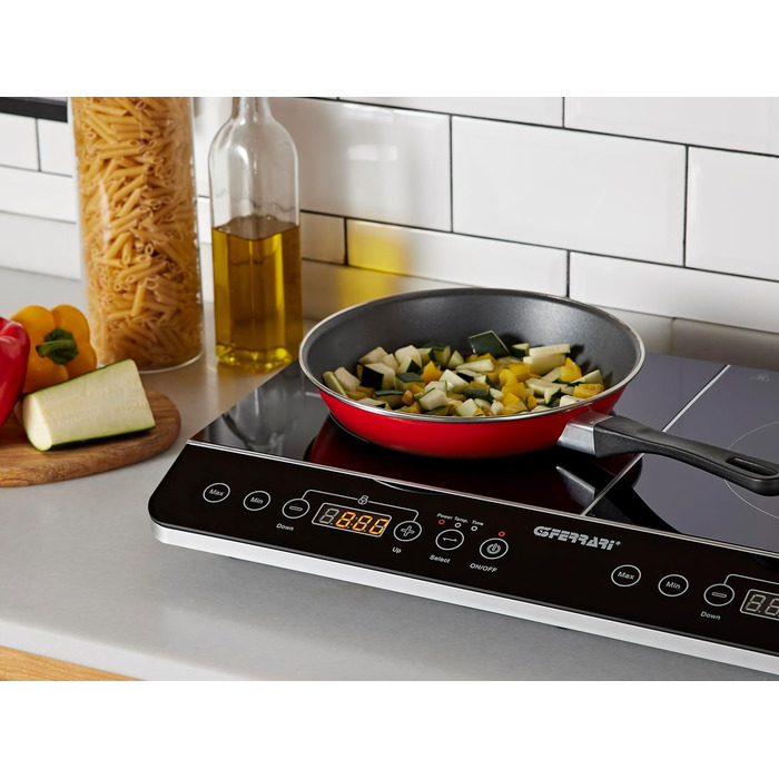 Індидукційна плитка G3 Ferrari Energy, 2000W з цифровим дисплеєм, регулюванням температури, таймером та функцією легкого очищення