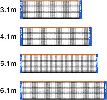 Ха-ха-ха портативна Тенісна сітка, складна сітка для бадмінтону, дитяча, для дорослих, для занять спортом в приміщенні / на відкритому повітрі, тренувальна сітка для футболу, тенісу, волейбольна сітка для саду, заднього двору, пляжу (4,1 м 410 х 86 см)