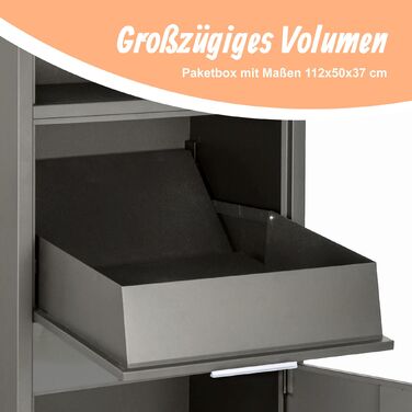 Скринька для листів Relaxdays з відділенням для пакунків