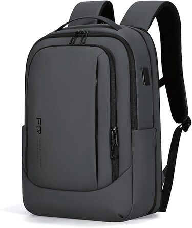 Рюкзак для ноутбука FENRUIEN 26L-38L, бізнес, 15.6 дюймів, USB-порт для зарядки, чорний, для чоловіків і жінок