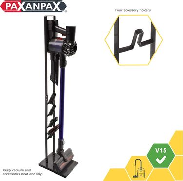 Підставка для акумуляторного пилососа Paxanpax PFC76418 для Dyson V15, окремо стояча, темно-сірий