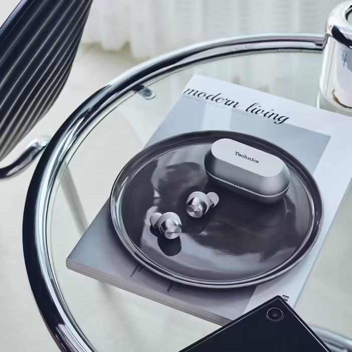 Навушники Technics EAH-AZ70WE-S бездротові, внутрішньоканальні, преміум-клас, шумозаглушення, голосове керування, сріблясті