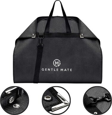 Комплект з 2 сумок для одягу преміум-класу Gentle Mate з плечовим ременем, включаючи сумки для парфумерії - високоякісна сумка для костюма Сумка для одягу Busin