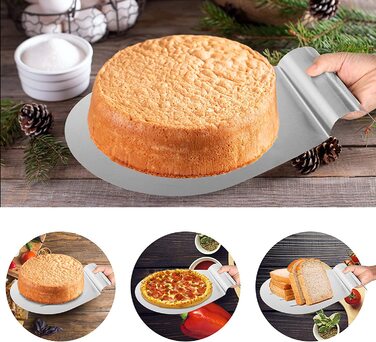 Набір аксесуарів для торта Herefun-1, Набір для торта, кільце для торта з нержавіючої сталі 16-20 см / 24-29 см, кругла ножиця для торта, ніж для торта