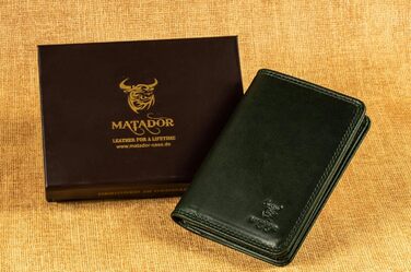 Чохол для картки MATADOR з натуральної шкіри RFID-блокувальника Чоловіки Жінки Сумка для документів Футляр для кредитної картки Реєстрація транспортного засобу Рукав для документів Гаманець Тримач візитної картки з подарунковою коробкою Посвідчення особи 