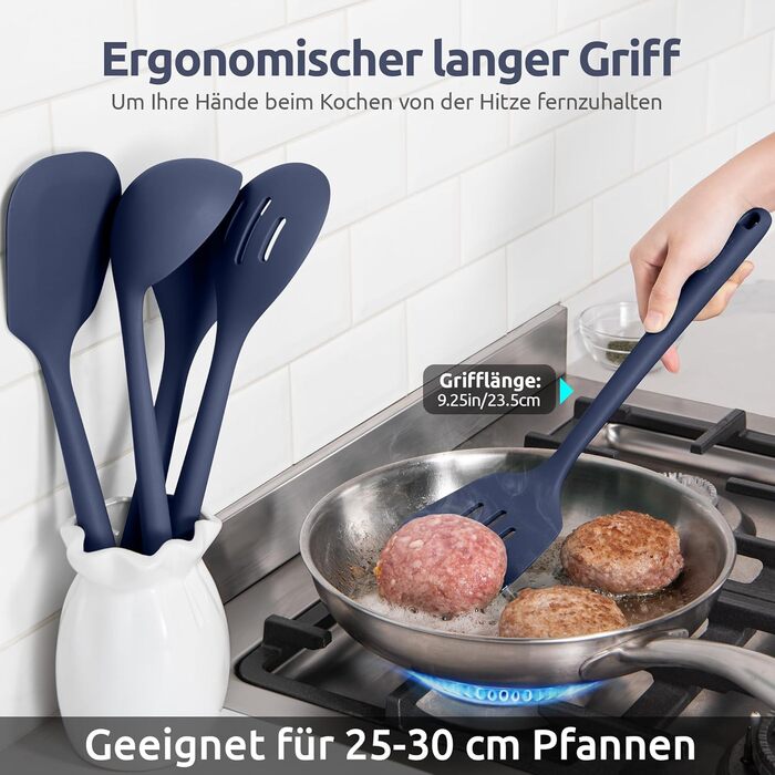 Набір кухонних аксесуарів U-Taste з силікону (5 шт.), стійкий до 315°C, BPA-free, антипригарне покриття, для приготування, перемішування, подачі