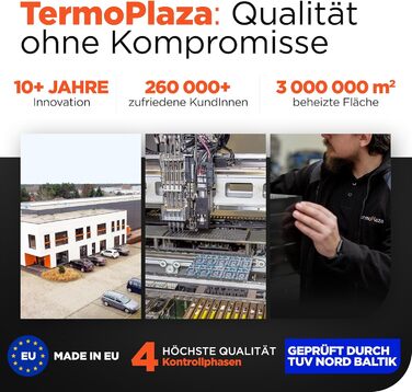 Інфранічна тепла піч TermoPlaza WiFi з термостатом 270 Вт для приміщень до 7 м² | Розумна інфрачервона піч для стін та підлоги | Енергоефективна електрична піч-конвектор для дому та ванної кімнати 270 Вт з Wi-Fi