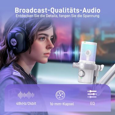 MAONO DM40 PRO: Бездротовий мікрофон для ПК з RGB-підсвічуванням та ШІ-зміною голосу