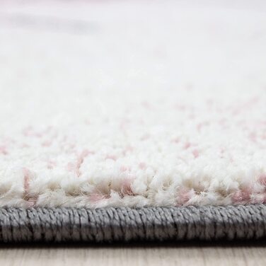 Дитячий килимок з малюнком милого слона, круглий килимок, що не вимагає особливого догляду, Килимки для дитячої, дитячої або ігрової кімнат, Розмір Колір сіро-рожевий (200 х 290 см, рожевий)