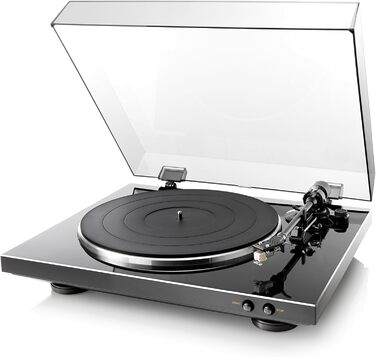 Denon DP-300F повністю автоматичний програвач вінілу з ремінним приводом, вбудованим передпідсилювачем, чорний