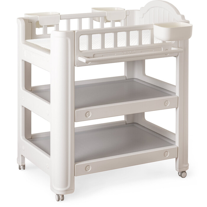 Столик пеленальний Mealux Betty з матрацом (арт. KD-E052 Grey / White + mattres)