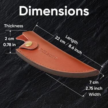 Ніж кухарський Matsato, 8 дюймів: гострий, оригінальний, для кухні, ідеальний для нарізання та подрібнення