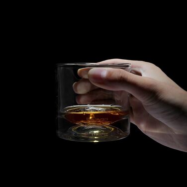 Набір склянок для віскі LIITON American Peaks Kristall 4 шт., 300 мл, для охолодження коктейлів, преміум якість