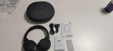 Бездротові навушники TUINYO з шумозаглушенням через вуха Bluetooth, час відтворення 60 годин, аудіо високої роздільної здатності, чорний