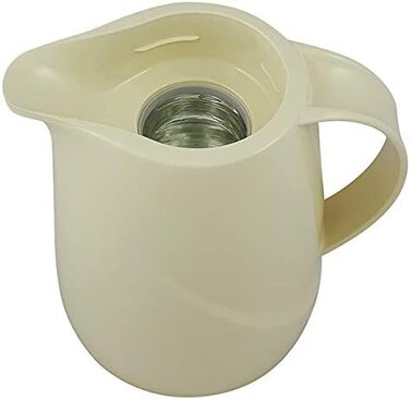 Термос Helios Wave, 1,5 л, пластик, білий, з кришкою-гвинтом, придатний для миття в посудомийній машині