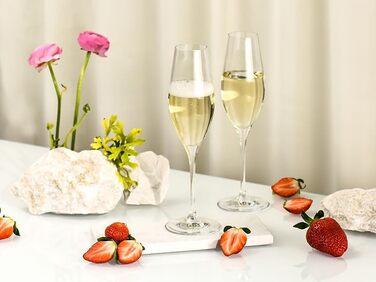 Набір келихів для шампанського KROSNO Champagnergläser Set (6 шт.) 210 мл, Splendour, скло без свинцю, елегантний дизайн, для шампанського, просекко та святкових заходів