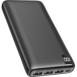 Швидка зарядка 3А, USB C, 4 виходи для смартфонів та планшетів, 26800mAh