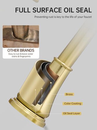 Змішувач для ванної кімнати Fransiton Bad Hoch, водозберігаюча настінна вартість (Oil-rubbed Bronze)