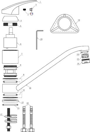 Одноважільний змішувач для раковини GRANIT SAFARI, 182SAFCR