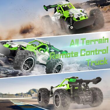 RC Monster Truck 1:18 2.4GHz, позашляховик, водонепроникний, швидкість 20+ км/год, зелений