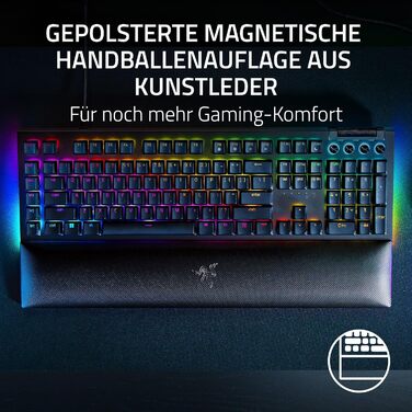 Механічна ігрова клавіатура Razer BlackWidow V4 Green Switch QWERTZ DE з RGB Chroma підсвічуванням та макро-клавішами
