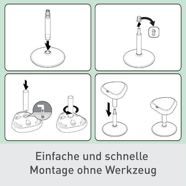 Офісний стілець Leitz Ergo Active з піною подвійної щільності, регульована висота 57-82 см, оббивка з переробленого матеріалу (до 110 кг), темно-сірий