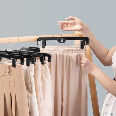 Кліпси для штанів House Day, 12 шт, 35 см, пластикові вішалки для штанів, спідниць, джинсів, шортів та легінсів, з обертовим гачком 360°