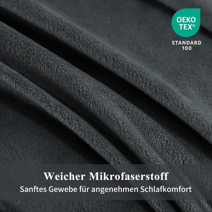 Зимова фланелева постільна білизна 200x220 - тепла, м'яка, з велюровим покриттям, набір постільної білизни з ковдрою 200x220 та двома наволочками 80x80, сірий колір