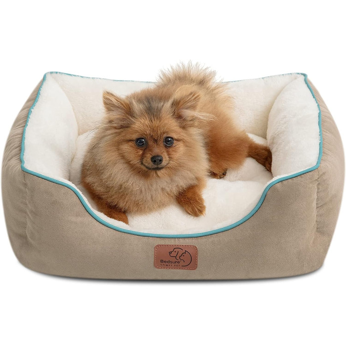 Підстилка для собак середнього розміру кошик для собак - 76x623 см кошик для собак миється для собак середнього розміру, квадратна м'яке ліжко з м'який край і двосторонній внутрішня подушка, (S (548x15 см), верблюд)