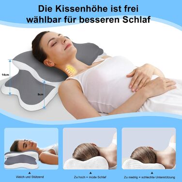 Подушка Silencomfort з Memory Foam: ортопедична, для сну на боці, спині та животі, з автоматичним відновленням форми