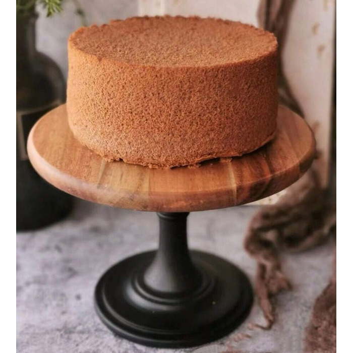 Підставка для торта Nuptio Rustikaler: дерев'яна, чорна, діаметром 25 см, для весілля, дня народження, дитячого свята