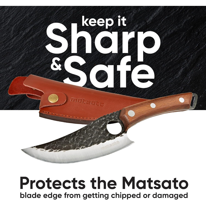Ніж кухарський Matsato, 8 дюймів: гострий, оригінальний, для кухні, ідеальний для нарізання та подрібнення