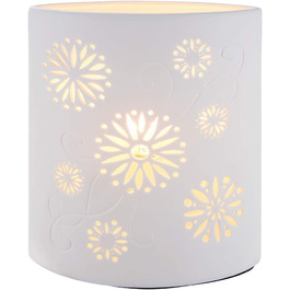 Настільна лампа Декоративна лампа Ellipse - з порцеляни з квітковим візерунком у вигляді колючок H 20 см