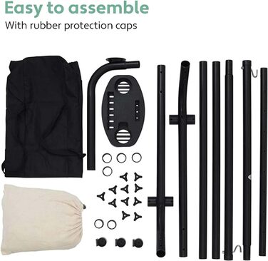 Гамак з підставкою Vita5 для двох осіб, вуличний двопомісний гамак з сумкою для перенесення, витримує до 200 кг, для саду, тераси та балкона