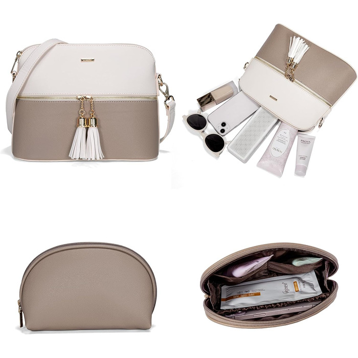 LOVEVOOK Сумка-шопер для жінок, велика сумка на плече, шкіряна сумка LOVEVOOK, 3-частинний набір (C Бежевий Хакі)