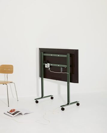 Підставка для телевізора на колесах, 40-70 дюймів | Мобільна підставка для ТВ | Сірий/Mossy Green