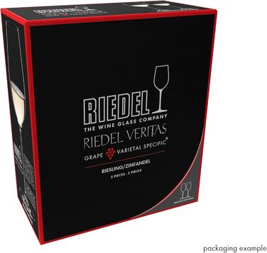 Бокали RIEDEL Veritas Riesling/Zinfandel 2 шт. Кришталеві, для вина Ріслінг/Зінфандель, для посудомийної машини