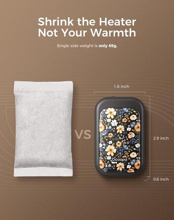 Електричні грілки для рук OCOOPA UT4 Young (Wiesenblumen), 5000mAh, 2 шт. - Компактні, Водонепроникні, Швидкий нагрів, USB