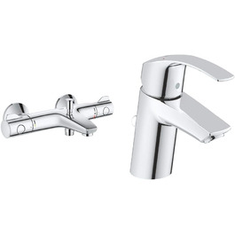 Змішувач для ванни Grohe Grohtherm 800, термостатичний, хром, 34567000 (з S-з'єднаннями)
