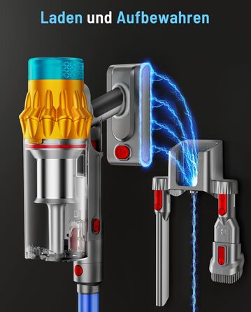 Акумуляторний пилосос бездротовий 600W, 70 хв, 1.8л, для підлоги, килимів, шерсті тварин, з самостійною підставкою, блакитний