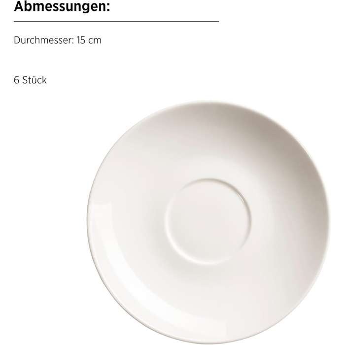 MÄSER Belmira - класичний кавовий сервіс на 6 осіб (18 предметів), порцеляна, білий