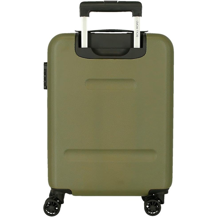 Чохол-валіза Roll Road Flex з ABS-пластику, кодовий замок, 4 колеса, ручна поклажа, зручний внутрішній простір (набір 2 шт., хакі)