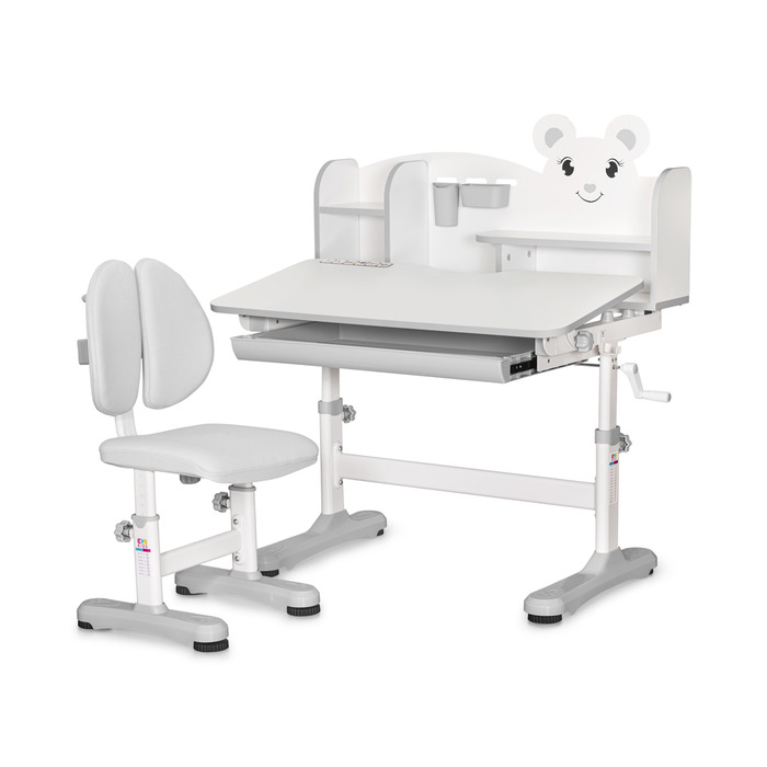 Комплект меблів (стіл + стілець + полиця) Mealux BD-29 Panda XL Grey (арт. BD-29 G)
