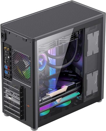 Ігровий корпус GameMax Spark Pro Cube ATX з двома загартованими скляними панелями, USB 3.0, Type-C, чорний
