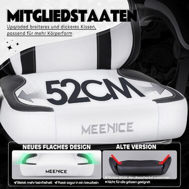Ігровий крісло MEENICE Kitty з підголівником у вигляді вушок, рожеве, для дітей та дорослих, до 200 кг, з підставкою для ніг