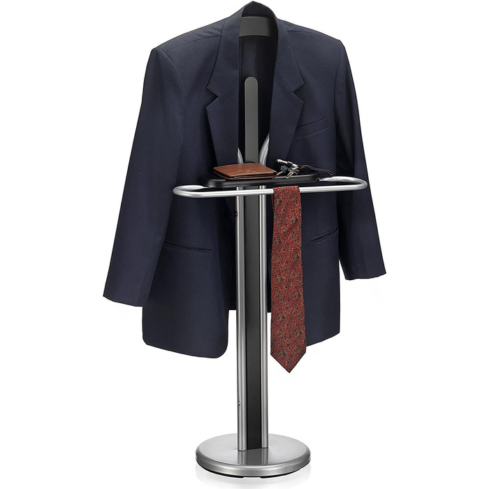 Стійка для одягу IDIMEX Fabio з вішалкою та полицею, чорна - безшумний дворецький, бутлер для одягу