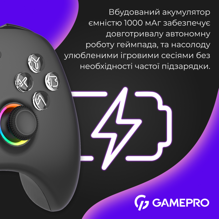 Бездротовий геймпад GamePro GPX13BDOC