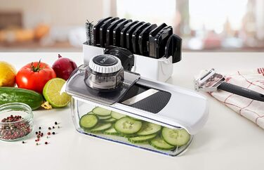Мандоліна для нарізання овочів Gemüsehobel: нарізчик овочів, тертка для овочів, слайсер для кухні (11-в-1)